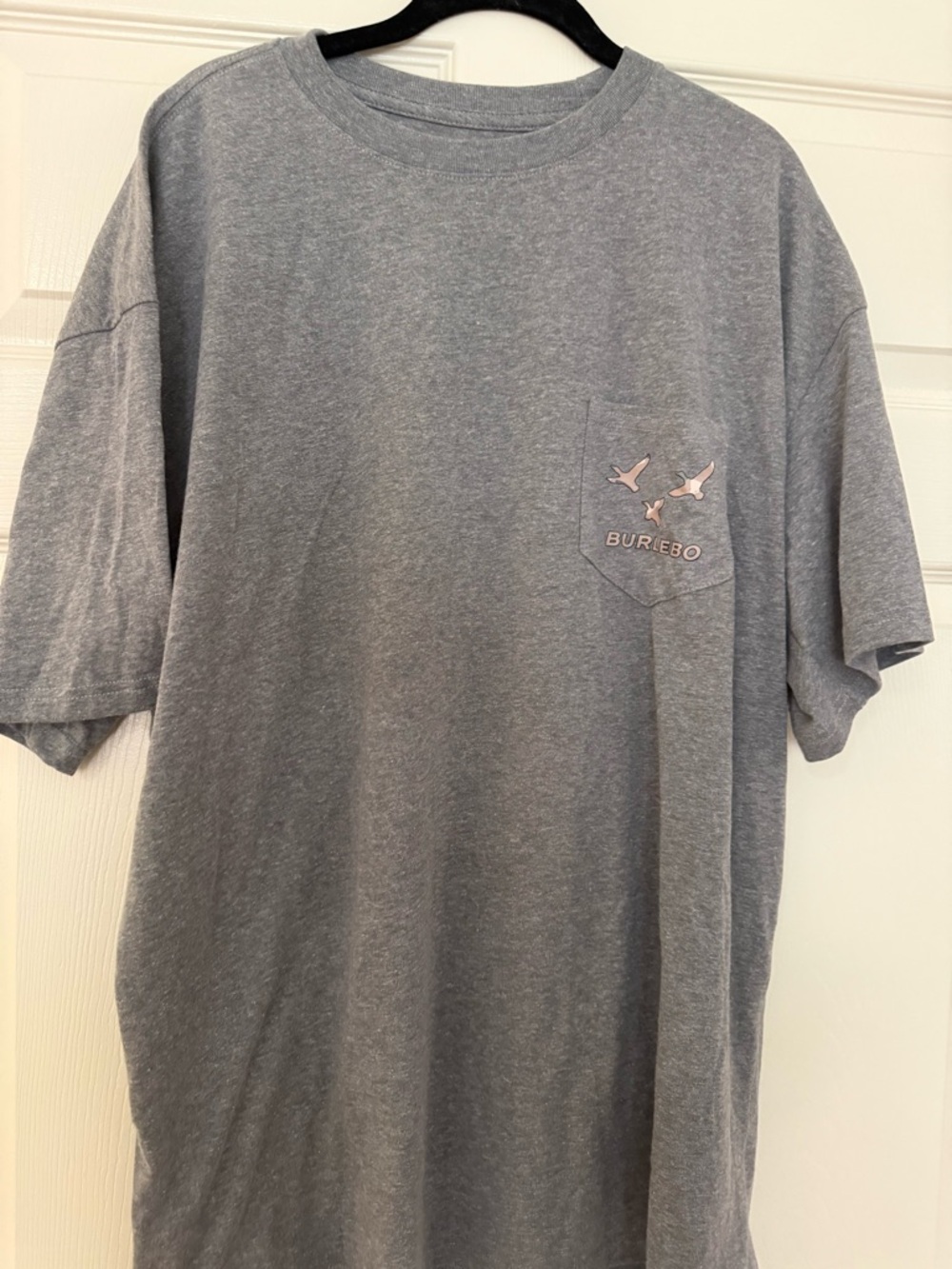 BURLEBO Gray Logo Crewneck Tee